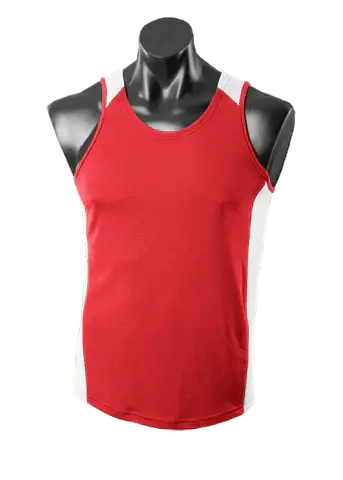 Aussie Pacific Premier Singlet 1101 Casual Wear Aussie Pacific Red/White S